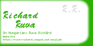richard ruva business card